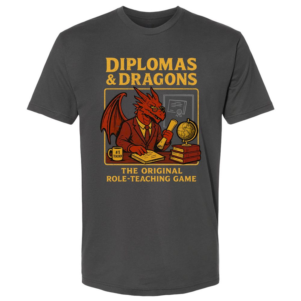 Diplomas & Dragons Premium Unisex T-Shirt - Heavy Metal - 8