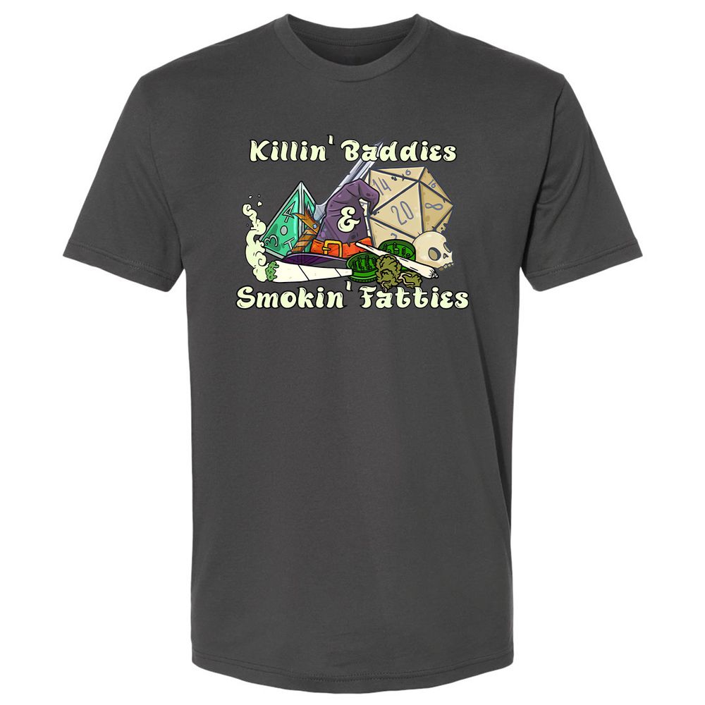 Killin' Baddies Smokin' Fatties Premium Unisex T-Shirt - Heavy Metal - 8