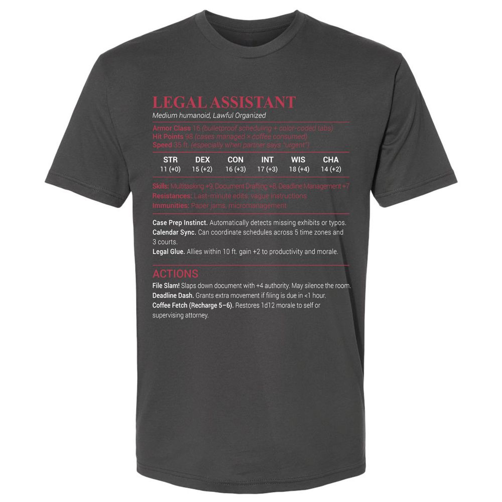 Legal Assistant Premium Unisex T-Shirt - Heavy Metal - 8