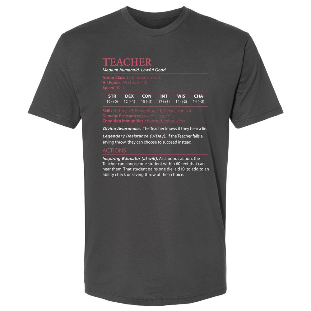Teacher Premium Unisex T-Shirt - Heavy Metal - 8