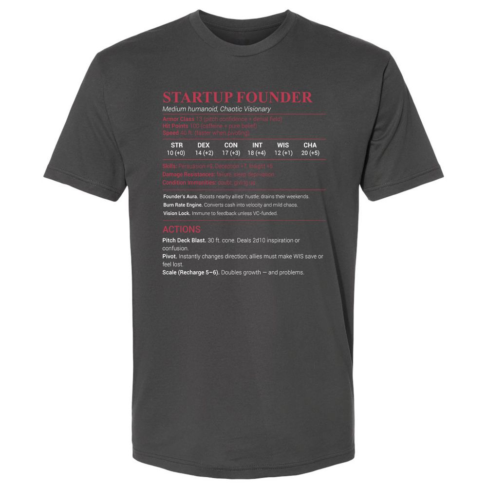 Startup Founder Premium Unisex T-Shirt - Heavy Metal - 8