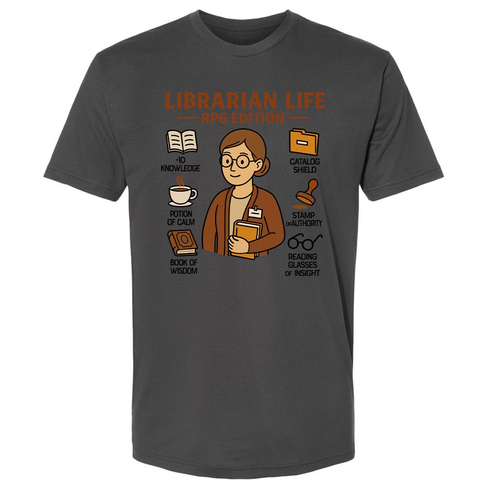 Librarian Life RPG Edition Premium Unisex T-Shirt - Heavy Metal - 8