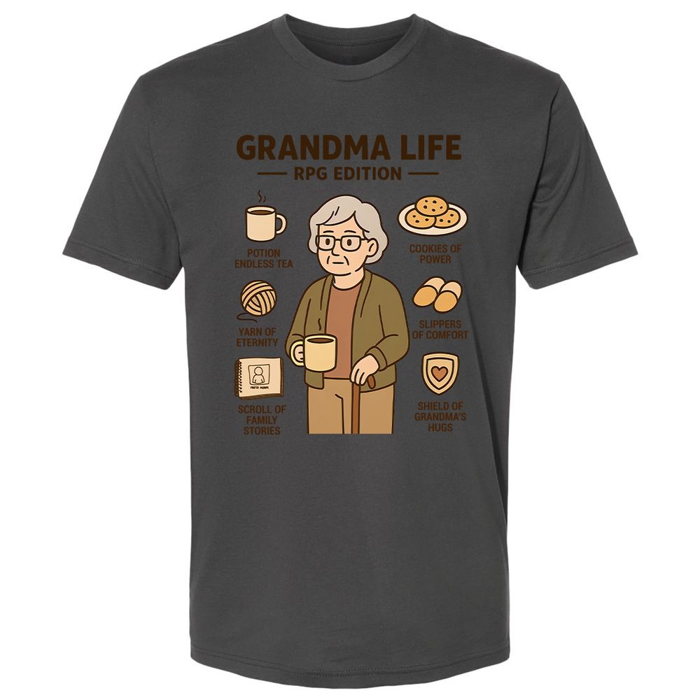 Grandma Life RPG Edition Premium Unisex T-Shirt - Heavy Metal - 8