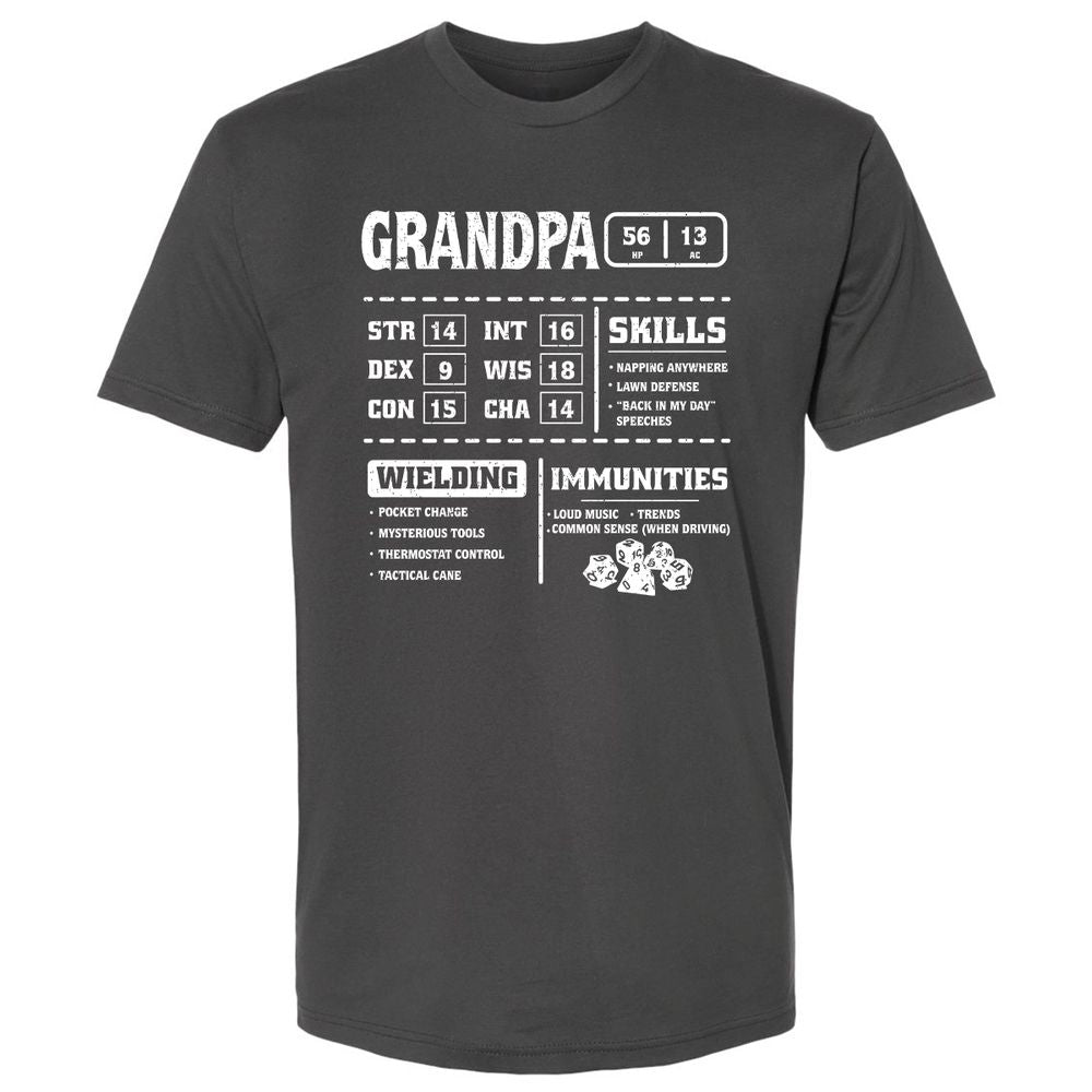 Grandpa Stats 2 Premium Unisex T-Shirt - Heavy Metal - 8