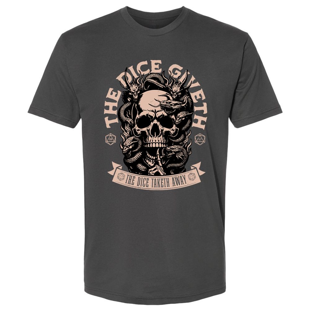 The Dice Giveth The Dice Taketh Away Premium Unisex T-Shirt - Heavy Metal - 8
