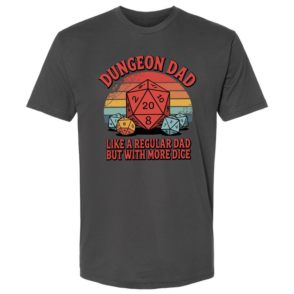 Dungeon Dad With More Dice Premium Unisex T-Shirt - Heavy Metal - 8