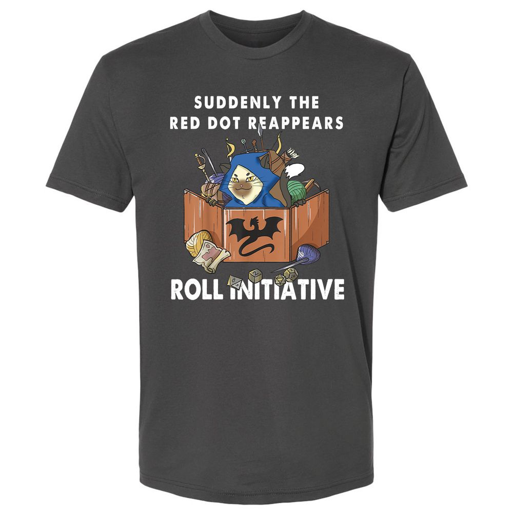 Suddenly The Red Dot Reappears Roll Initiative Premium Unisex T-Shirt - Heavy Metal - 8