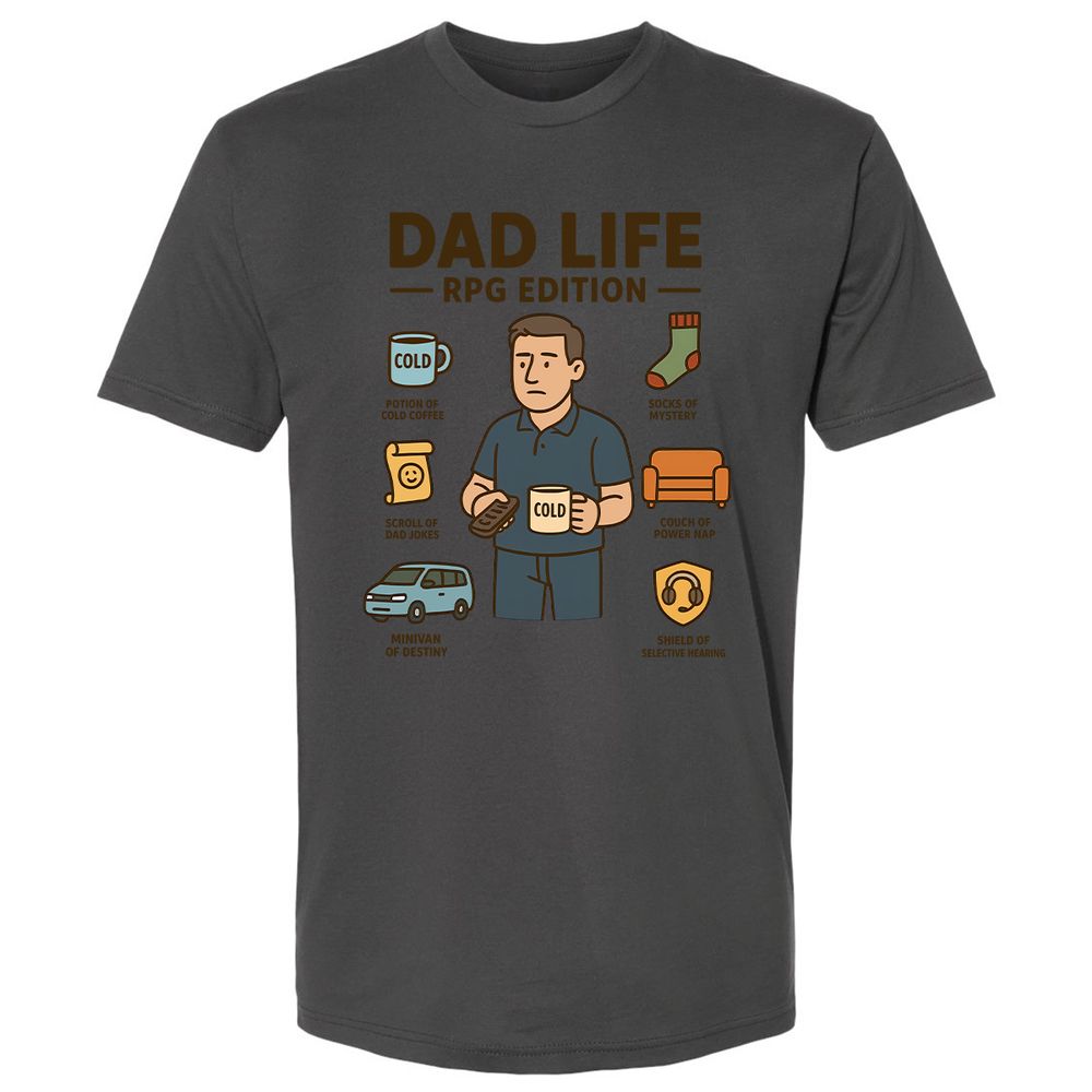 Dad Life RPG Edition Premium Unisex T-Shirt - Heavy Metal - 8