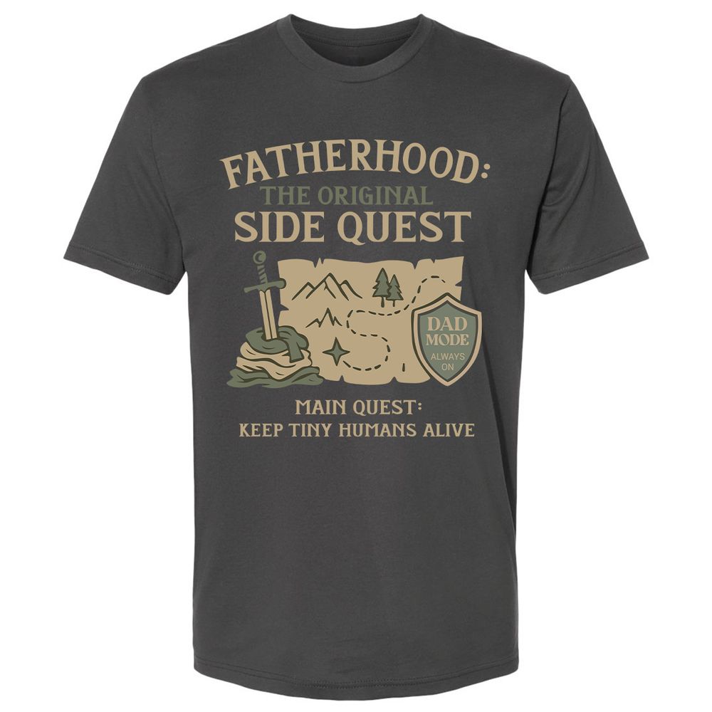 Fatherhood The Original Side Quest Premium Unisex T-Shirt - Heavy Metal - 8