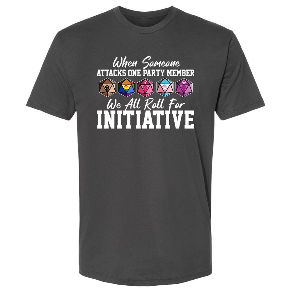 LGBT Roll For Initiative Premium Unisex T-Shirt - Heavy Metal - 8