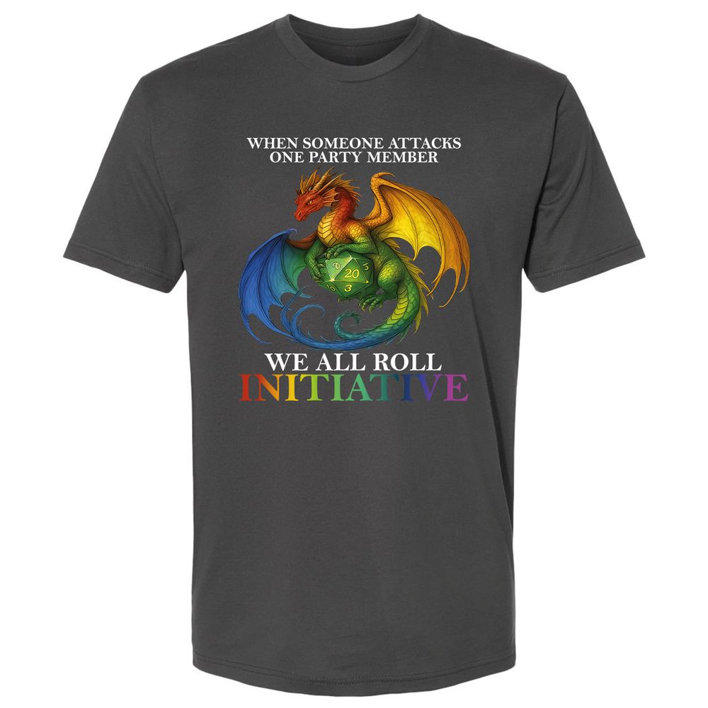 Dragon Roll For Initiative Premium Unisex T-Shirt - Heavy Metal - 8