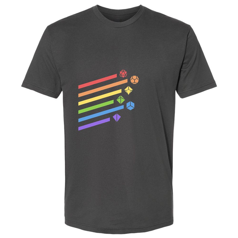 Rainbow Dice Set Premium Unisex T-Shirt - Heavy Metal - 8