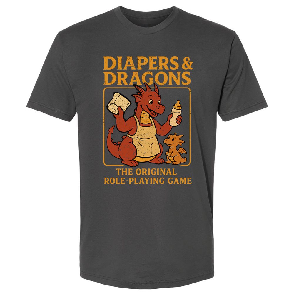 Diapers & Dragons Premium Unisex T-Shirt - Heavy Metal - 8