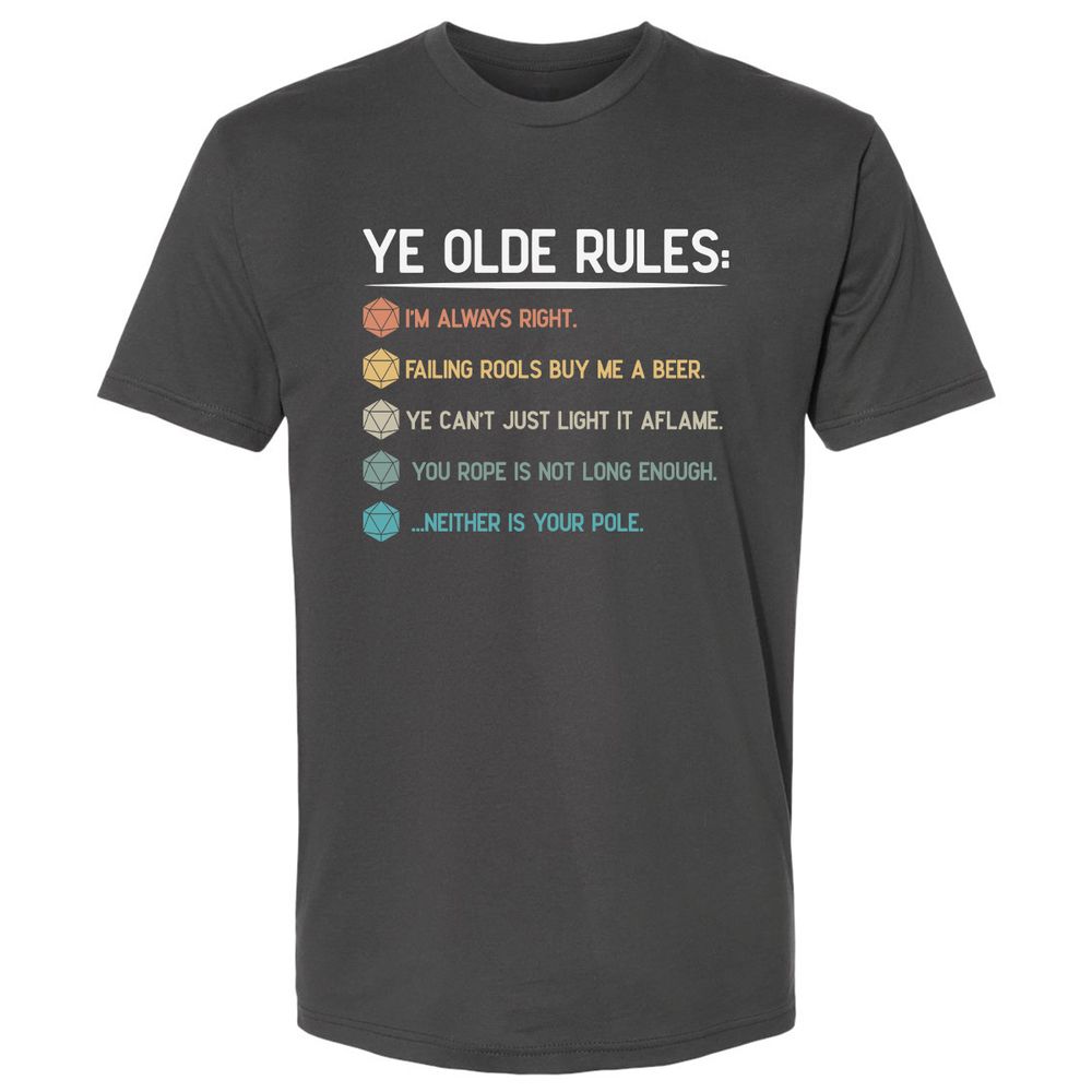Dungeon Master Rules – Ye Olde RPG Premium Unisex T-Shirt - Heavy Metal - 8