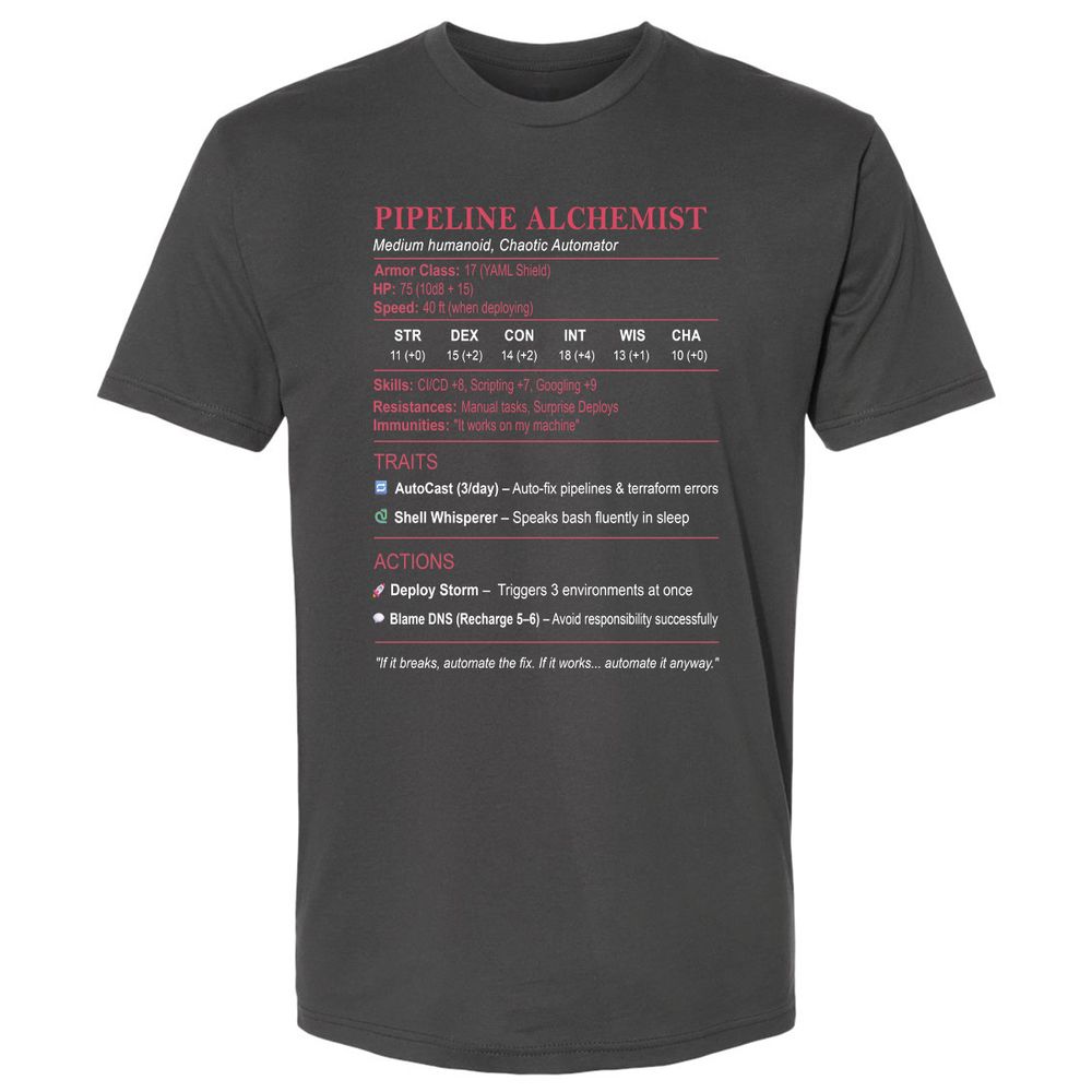 DEVOPS Stats (Pipeline Alchemist) Premium Unisex T-Shirt - Heavy Metal - 8