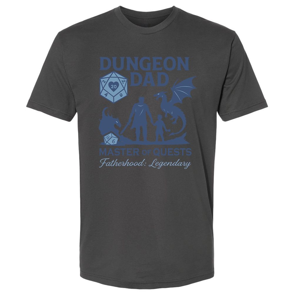 Dungeon Dad Master Of Quests Premium Unisex T-Shirt - Heavy Metal - 8