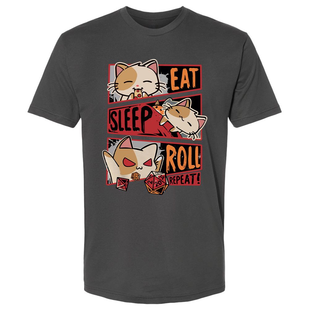 Eat Sleep Roll Repeat Premium Unisex T-Shirt - Heavy Metal - 8
