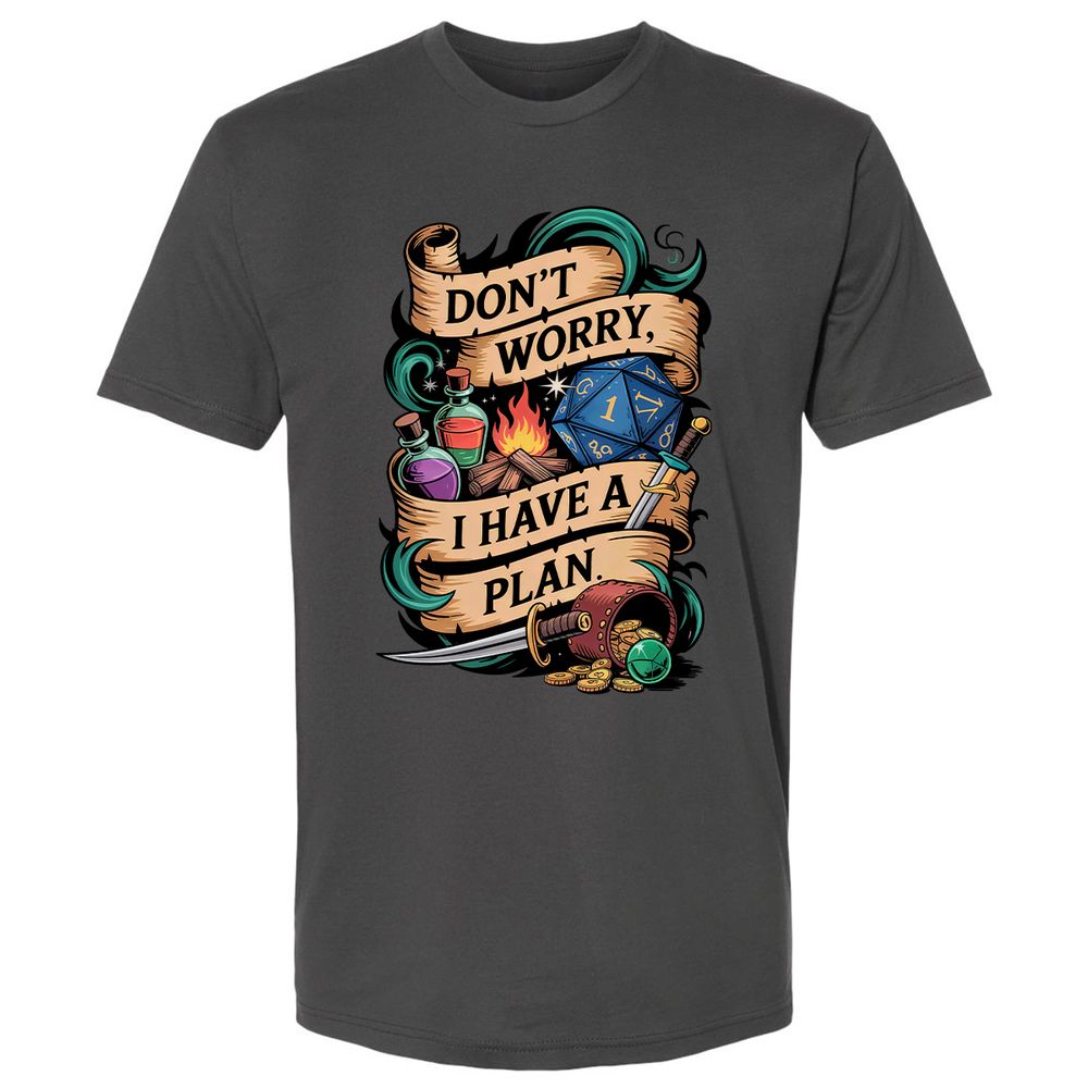 Don't Worry I Have A Plan Premium Unisex T-Shirt - Heavy Metal - 8