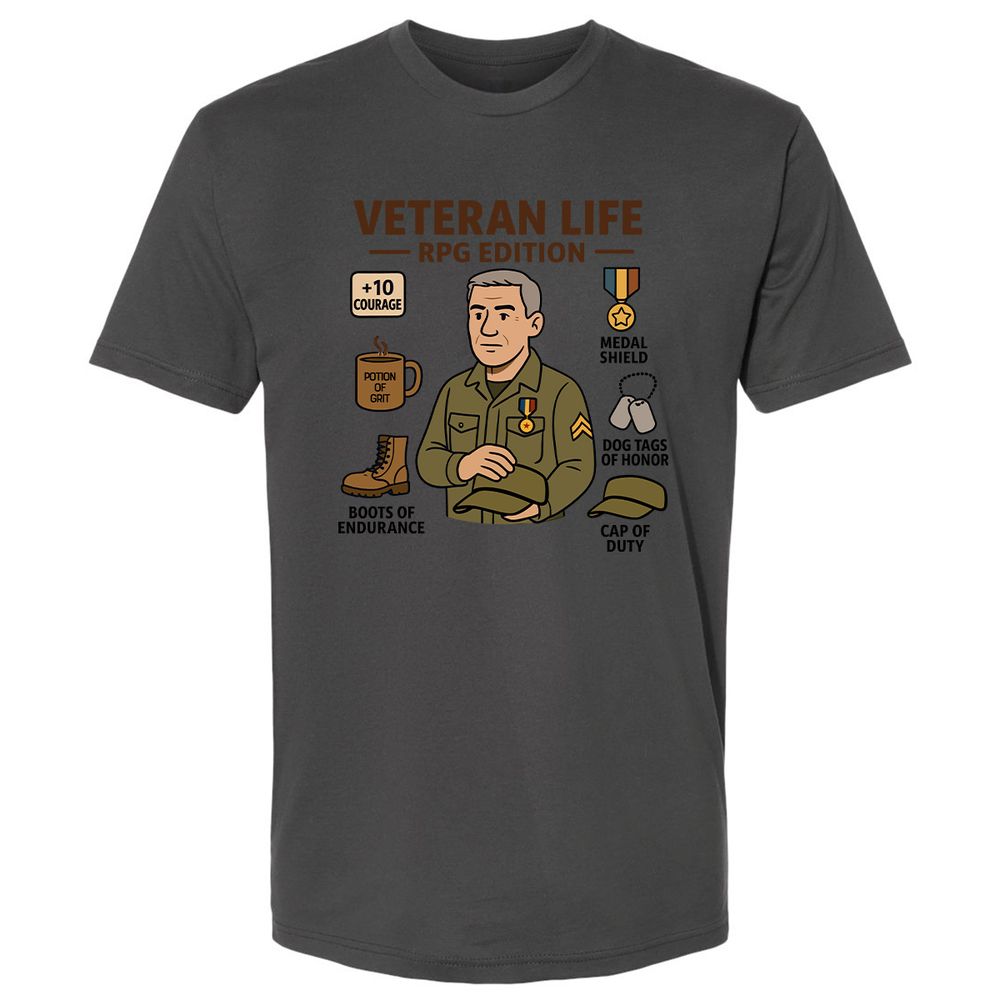 Veteran Life RPG Edition Premium Unisex T-Shirt - Heavy Metal - 8
