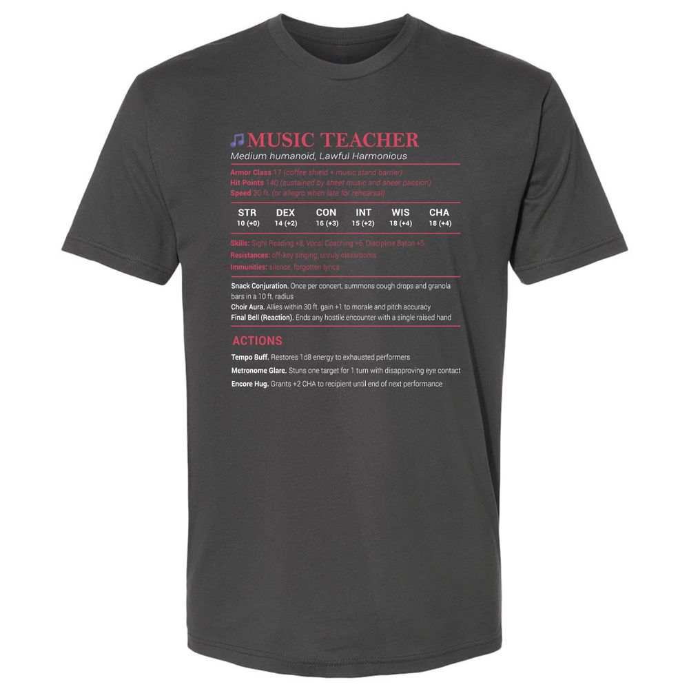 Music Teacher Premium Unisex T-Shirt - Heavy Metal - 8
