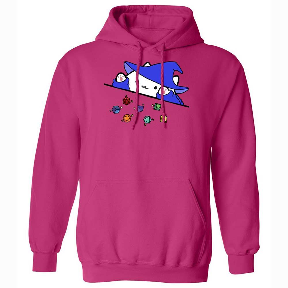 Cat Throws Dices Classic Unisex Hoodie - Heliconia - 8