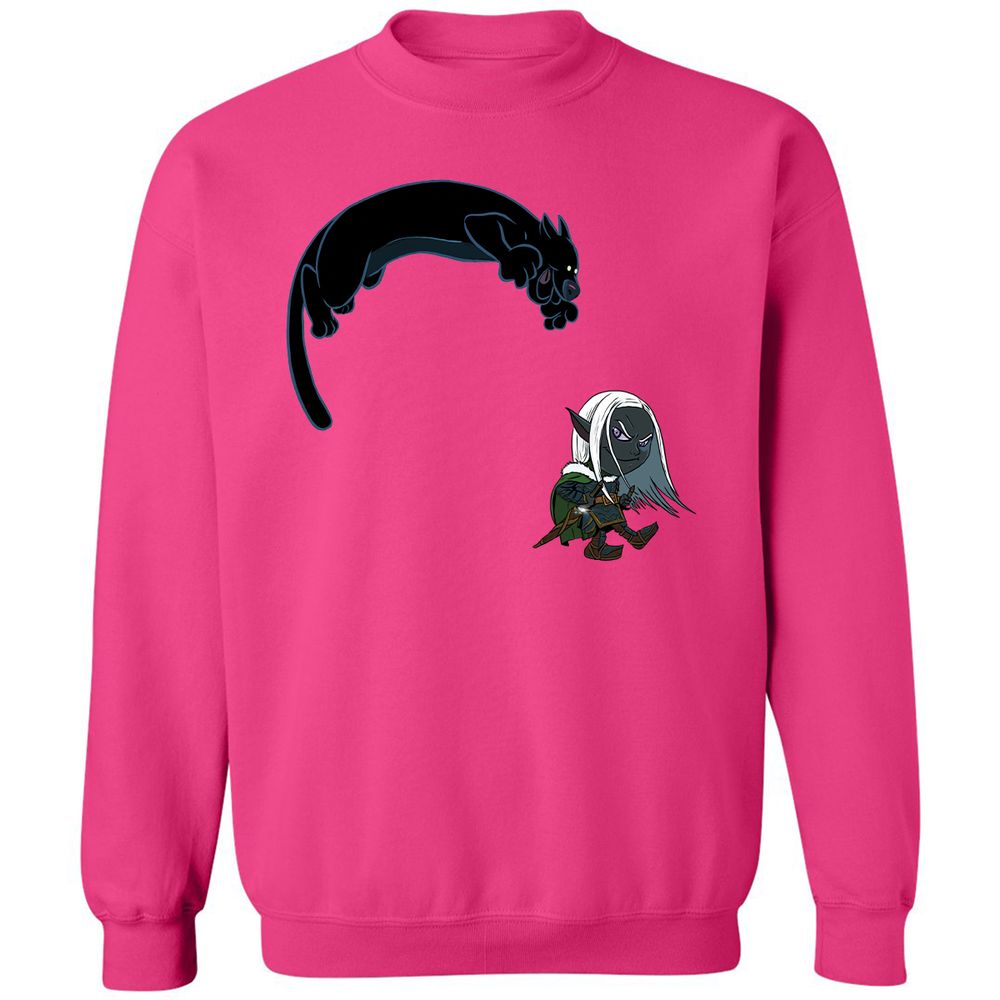 Drizzt and Guenhwyvar Classic Unisex Sweatshirt - Heliconia - 8
