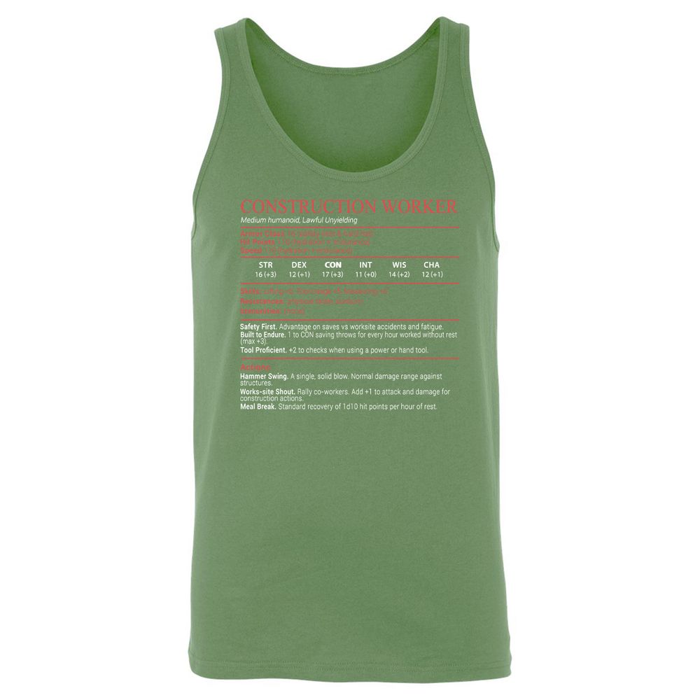 Construction Worker Stats Block - Leaf - 8