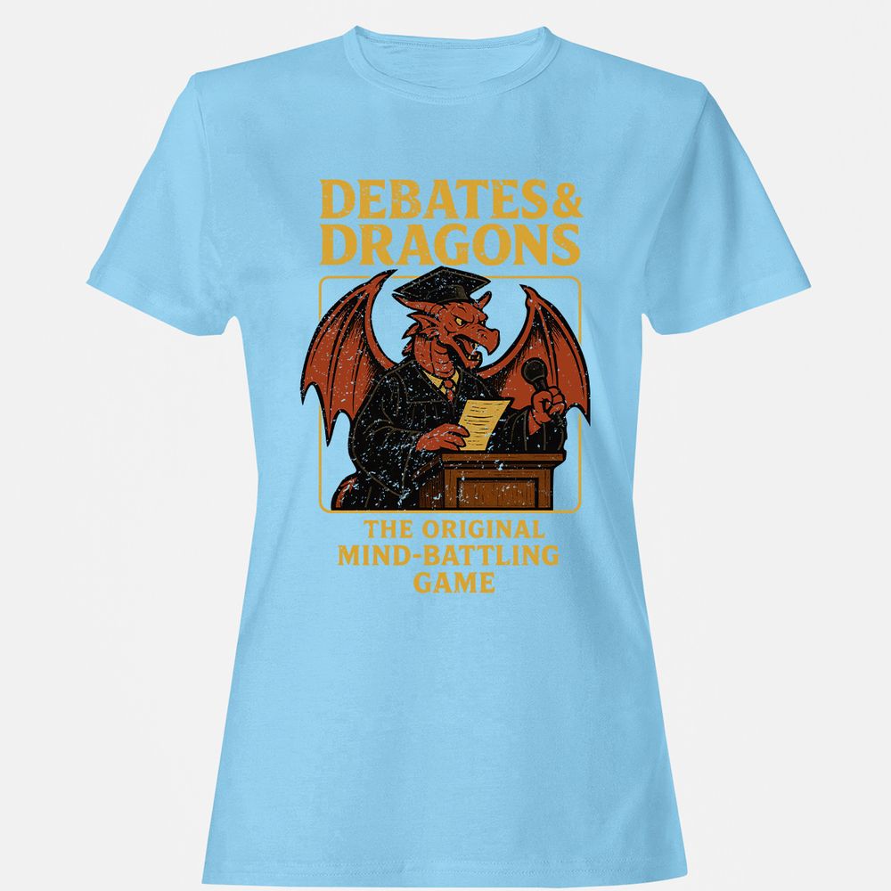 Debates & Dragons Women's T-Shirt - Light Blue - 8