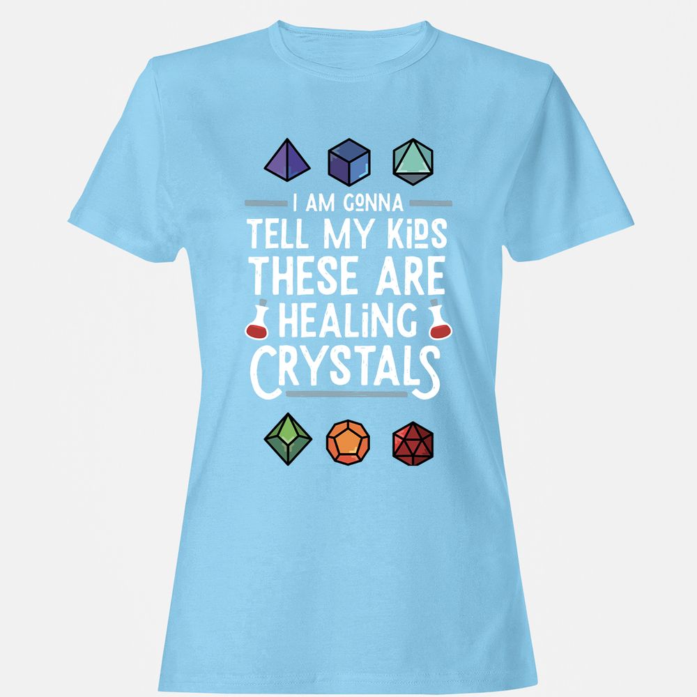 Healing Crystals Women's T-Shirt - Light Blue - 8