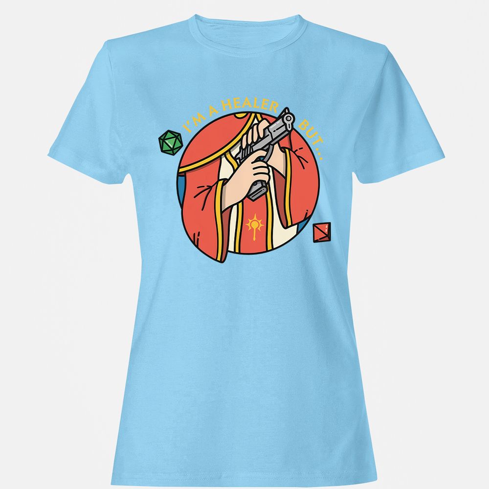 I'm A Healer But Women's T-Shirt - Light Blue - 8