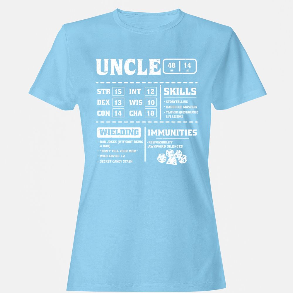 Uncle Stats Women's T-Shirt - Light Blue - 8