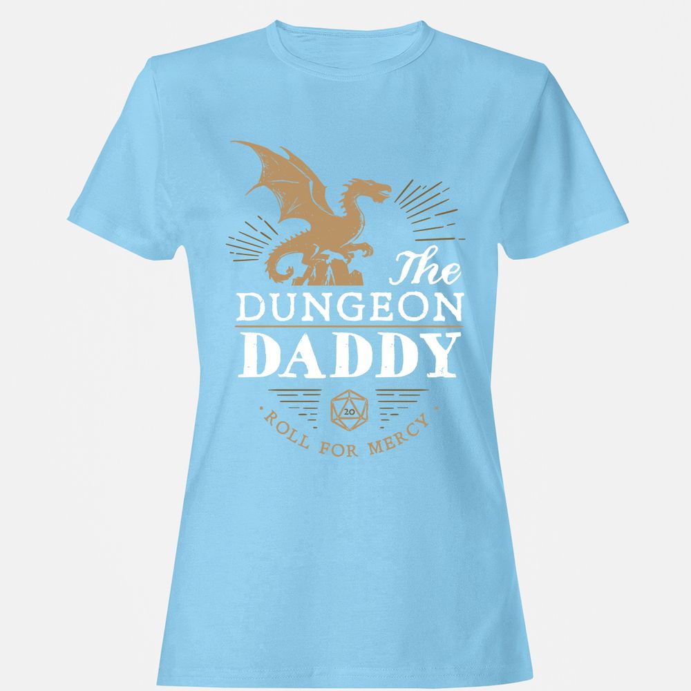 Dungeon Daddy Roll For Mercy Women's T-Shirt - Light Blue - 8