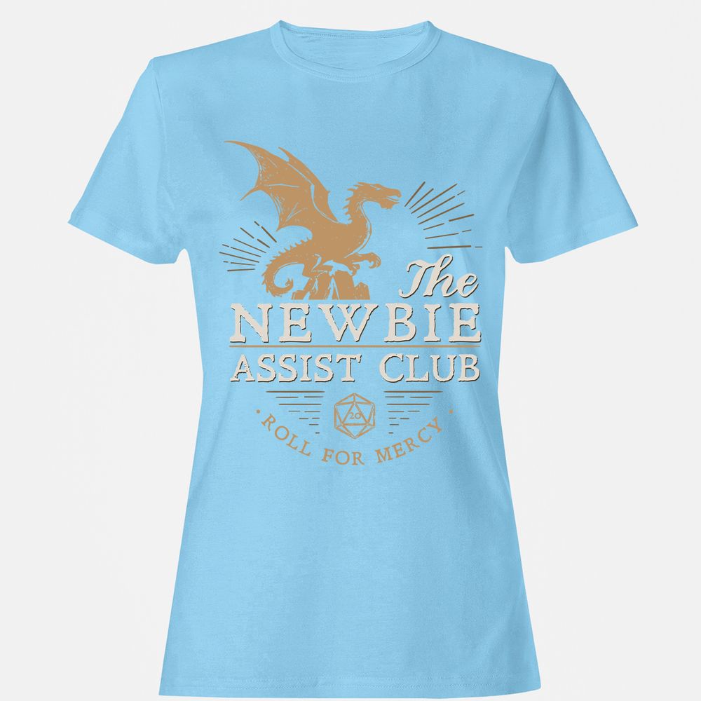 The Newbie Assist Club Women's T-Shirt - Light Blue - 8