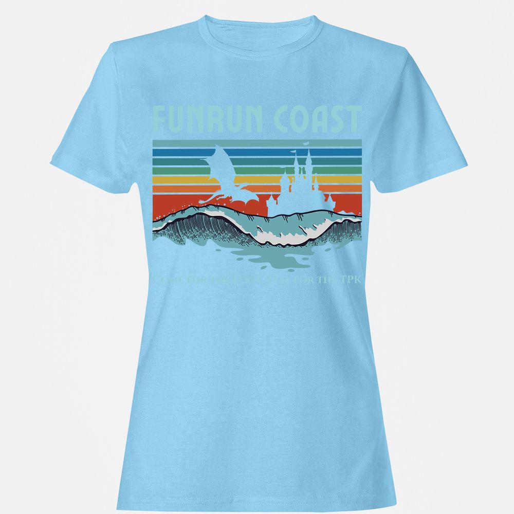 FUNRUN COAST Women's T-Shirt - Light Blue - 8