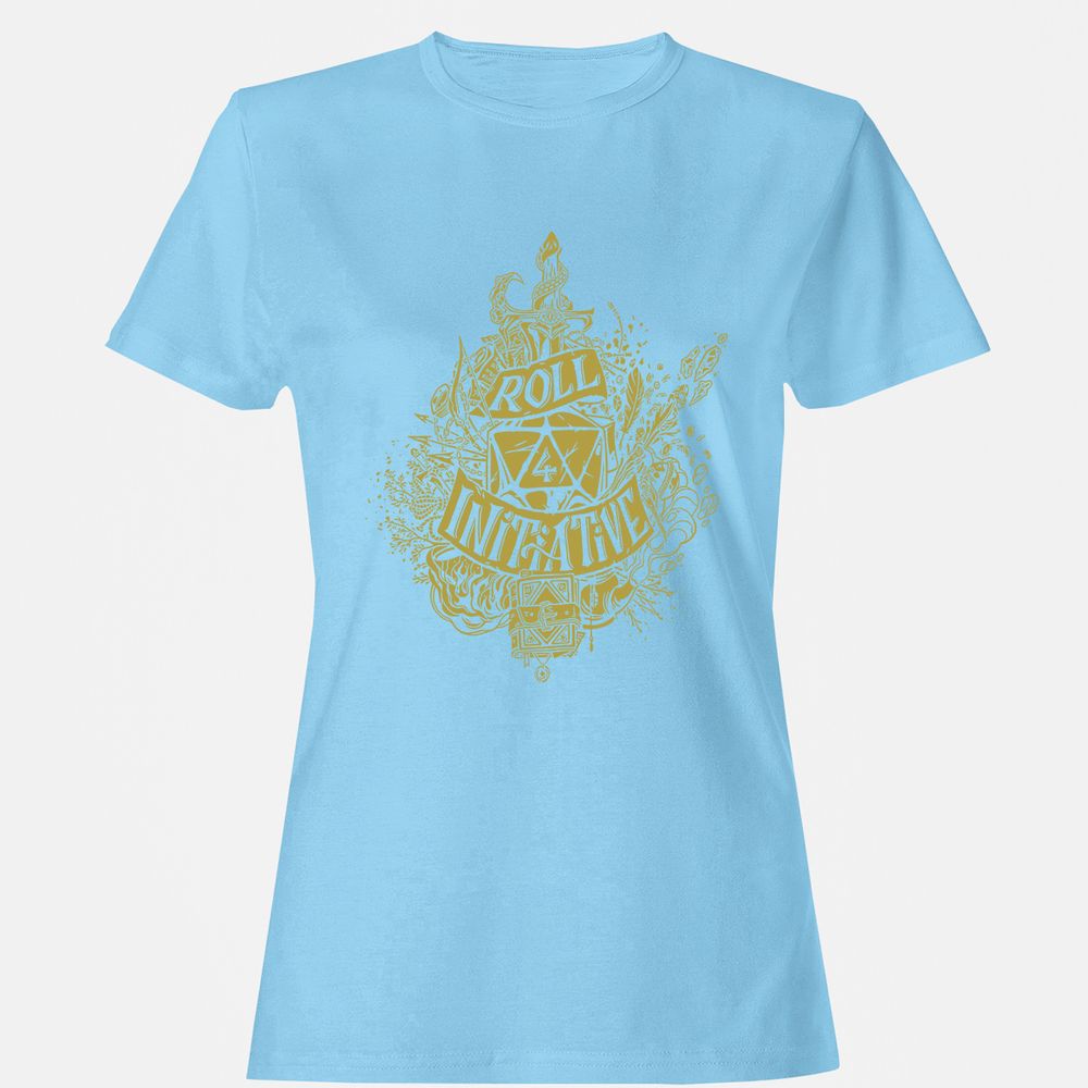 Roll Initiative Women's T-Shirt - Light Blue - 8