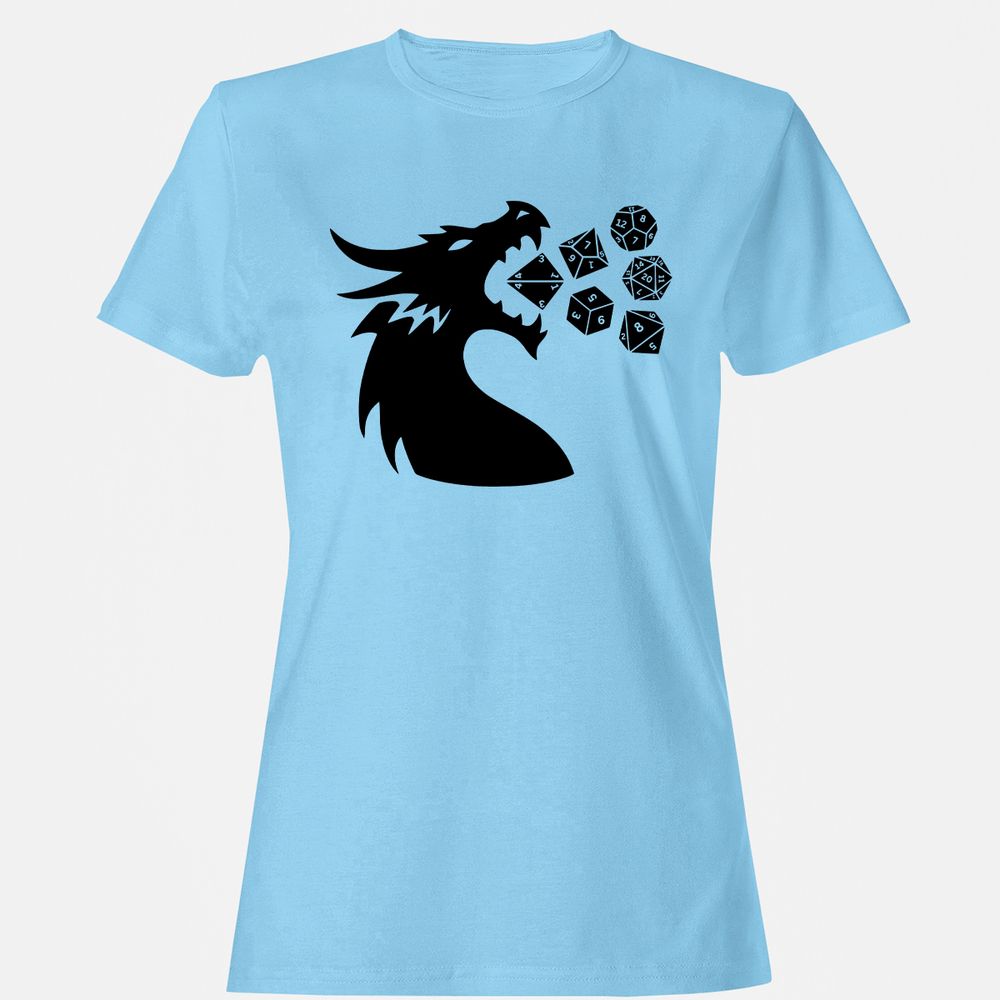 Pac And Dragon Women's T-Shirt - Light Blue - 8