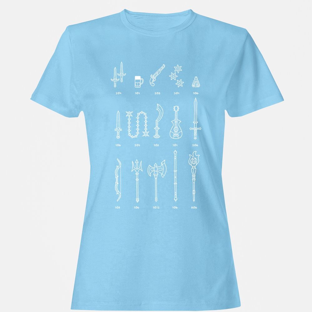 Damage Dealer RPG Women's T-Shirt - Light Blue - 8