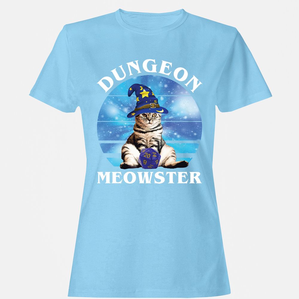 Dungeon Meowster Vintage Women's T-Shirt - Light Blue - 8