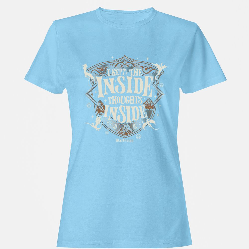 Barbarian I Kept The Inside Thoughts Inside - Light Blue - 8