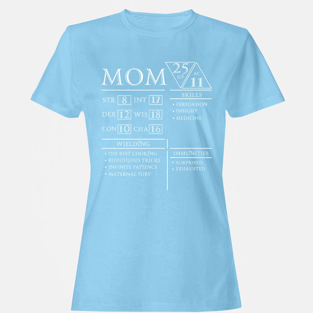 Mom Stats - Light Blue - 8