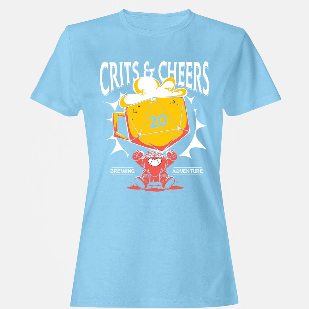 Crits & Cheers Women's T-Shirt - Light Blue - 8