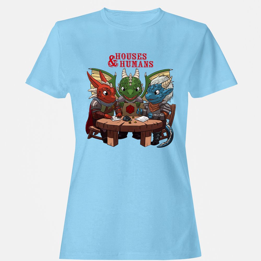 Houses & Humans Women's T-Shirt - Light Blue - 8