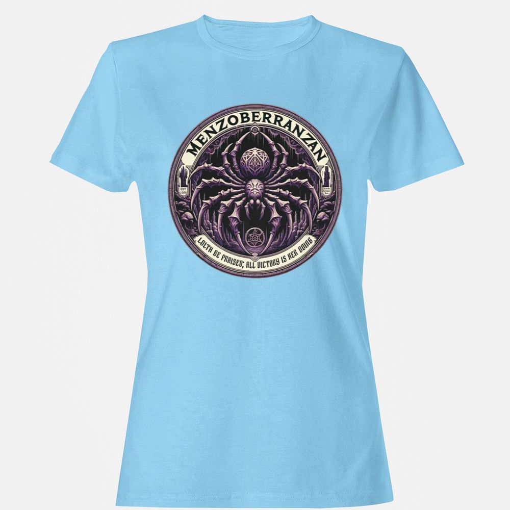 Menzoberranzan Lolth Be Praised Women's T-Shirt - Light Blue - 8