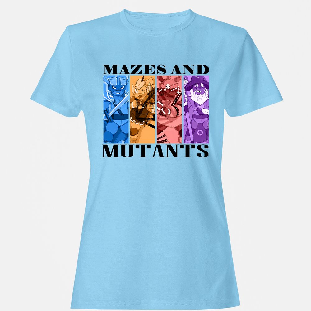 Mazes & Mutants Women's T-Shirt - Light Blue - 8