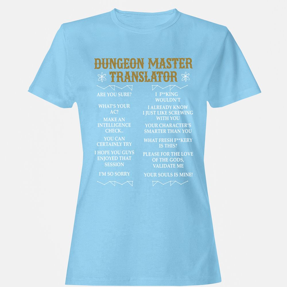 Dungeon Master Translator Women's T-Shirt - Light Blue - 8