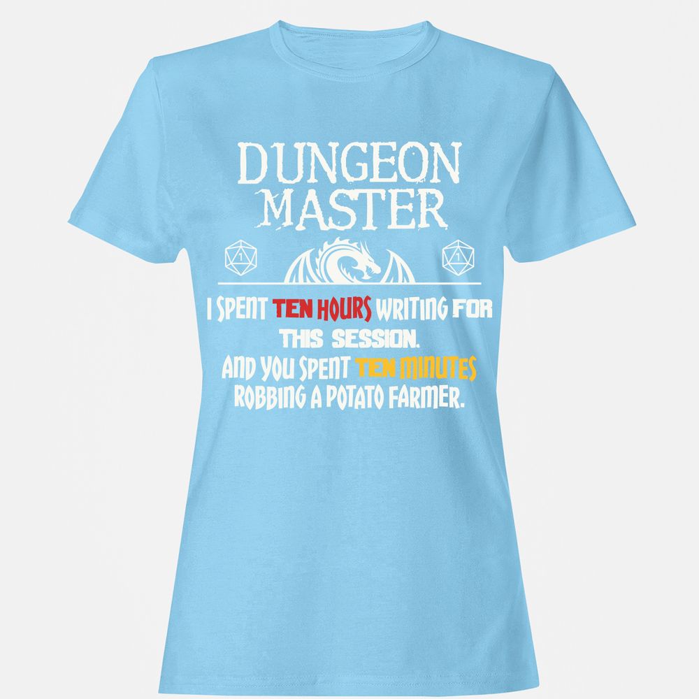 Dungeon Master Chaos Meme Women's T-Shirt - Light Blue - 8