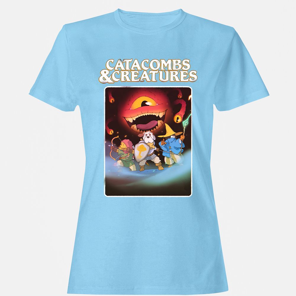 Catacombs & Creatures Women's T-Shirt - Light Blue - 8