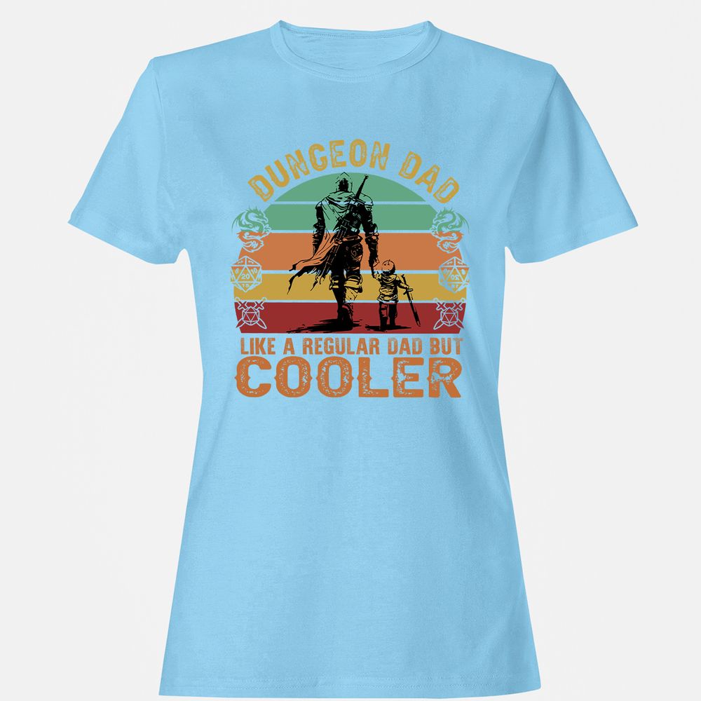 Dungeon Dad Like A Regular Dad Women's T-Shirt - Light Blue - 8