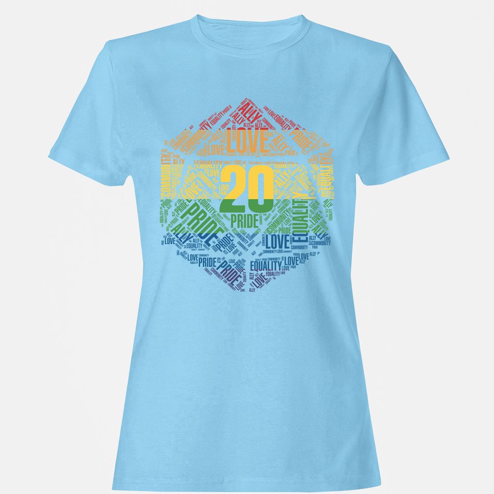 D20 Pride Women's T-Shirt - Light Blue - 8