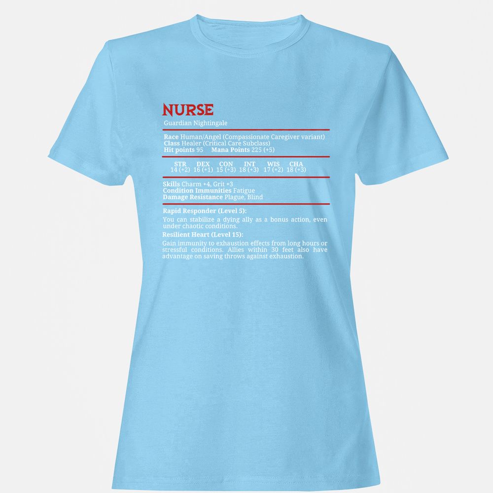 Nurse Stats Women's T-Shirt - Light Blue - 8